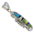 Genuine Sterling Silver Multicolor Inlay Pendant YX51621